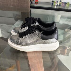 Alexander McQueen Black and Silver Sneakers